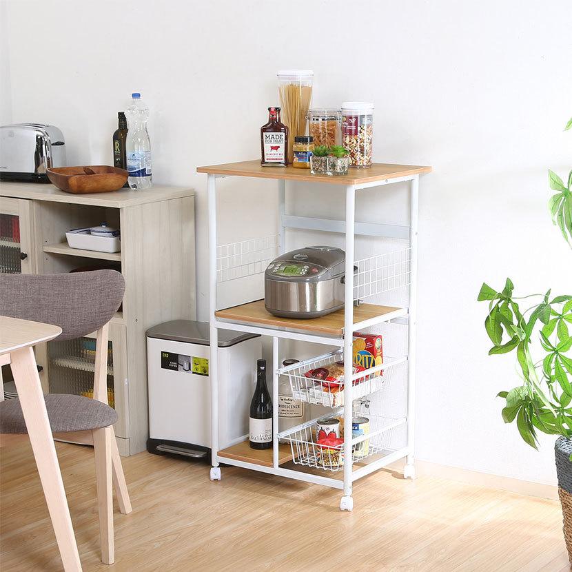 レンジワゴン キッチン収納・キッチンワゴン | 不二貿易 | 04