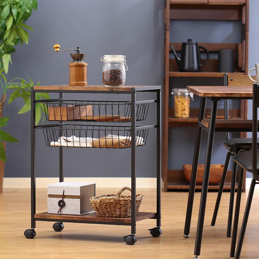 キッチンワゴン ナビア キッチン収納・キッチンワゴン ブルックリンスタイル | 不二貿易 | 03