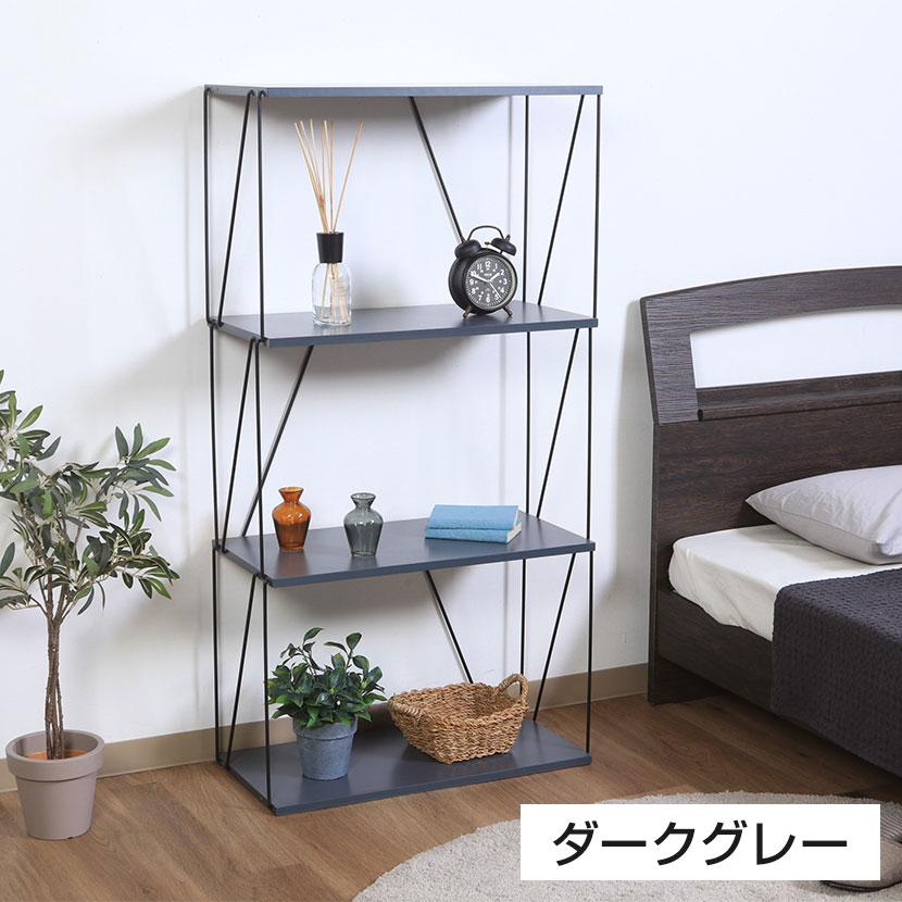 EZBOワイヤーラック4段 オープンシェルフ スチールフレーム 組立簡単 幅610×奥行310×高さ1170mm | 不二貿易 | 03