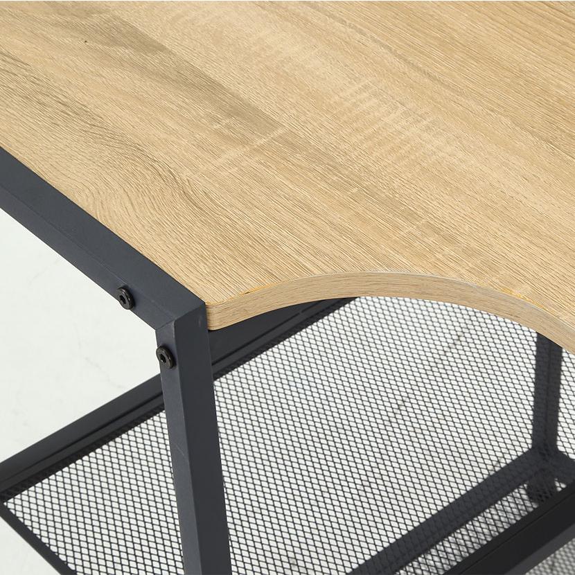 ワークデスク ルカ 左右組み換えラック付きデスク シンプル設計 L字天板 幅1100×奥行580×高さ720mm | 不二貿易 | 12