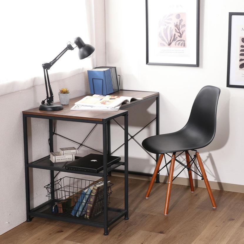 ワークデスク ルカ 左右組み換えラック付きデスク シンプル設計 L字天板 幅1100×奥行580×高さ720mm | 不二貿易 | 02