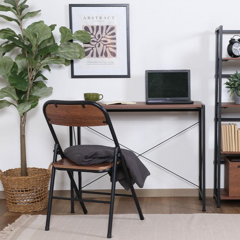 折りたたみデスク フォールディングデスク アロン シンプル設計 コンパクト 幅900×奥行410×高さ720mm | 不二貿易 | 02