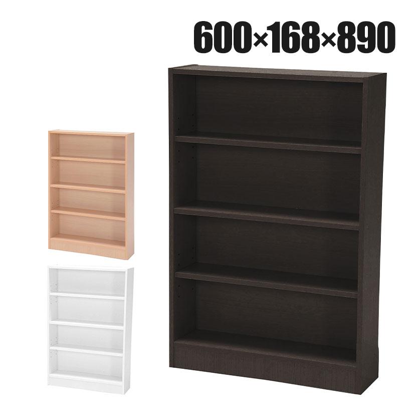 マルチユースラック 収納ラック 本棚 シンプルデザイン 木製 可動棚付き シェルフ コミックラック コミック収納 雑誌 簡単組立 幅600×奥行168×高さ890mm | 不二貿易