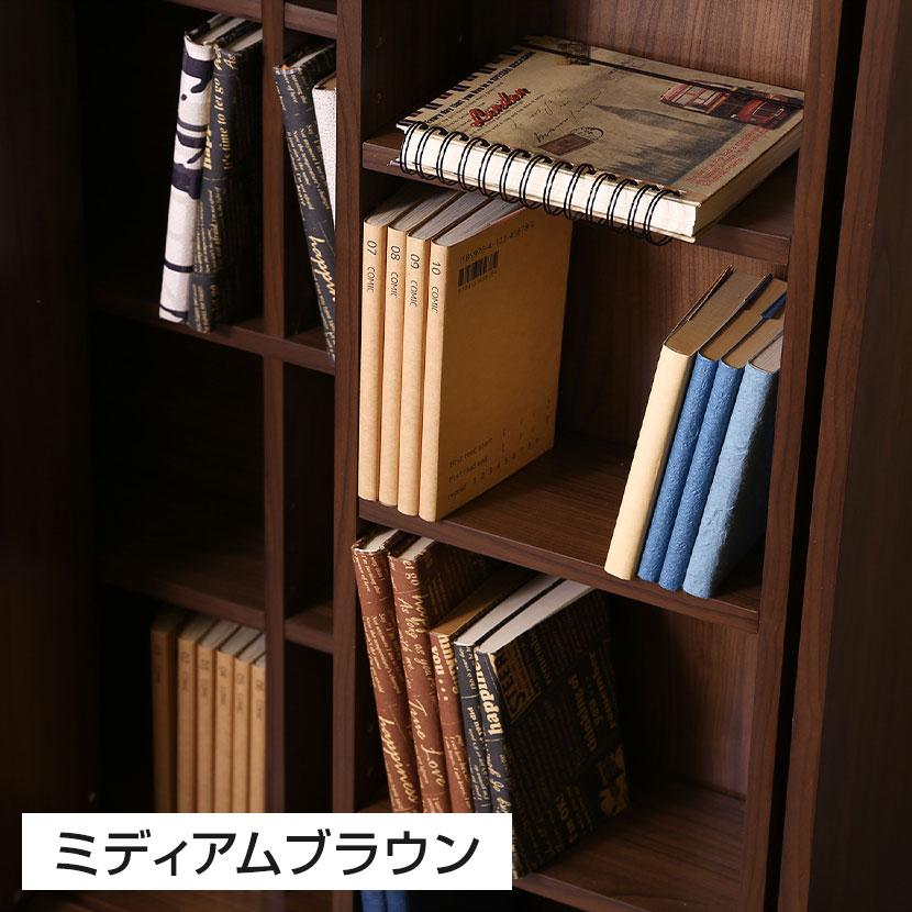 ダブルスライドラック 収納ラック 本棚 スライド棚 前後収納大容量 シンプルデザイン 可動棚付き シェルフ コミックラック 幅890×奥行290×高さ890mm_4