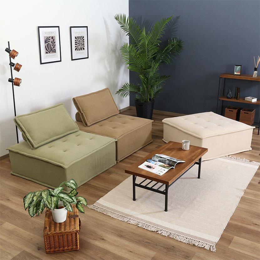 MY STYLEソファ ゆったりサイズ 使い方自由 リビング エントランス 幅940×奥行940×座面高さ380mm | 不二貿易 | 03