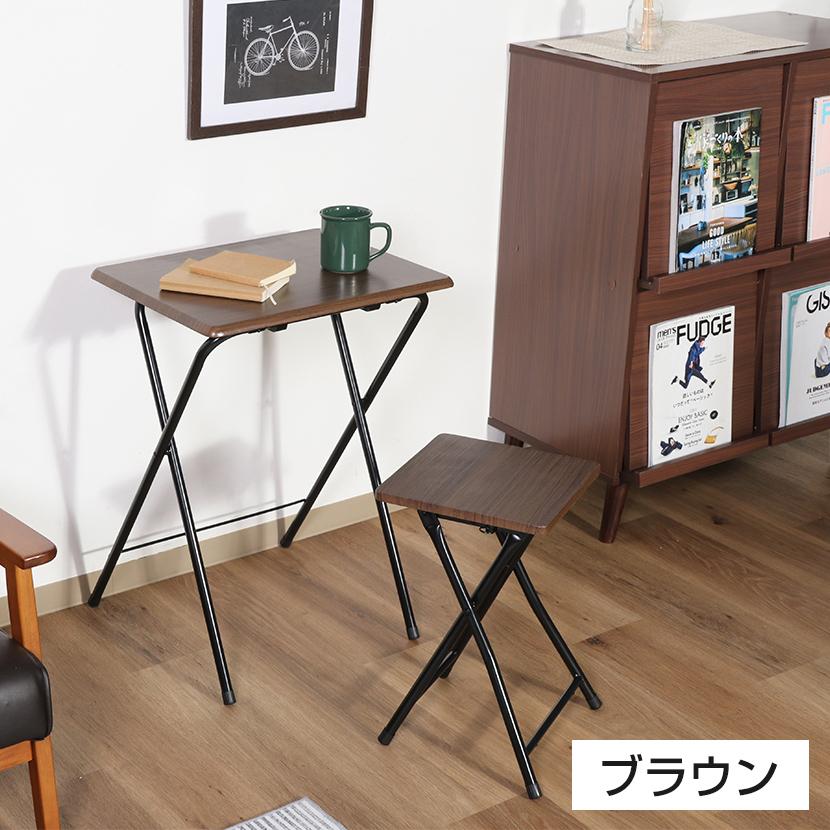 コンパクトテーブル チェアーセット ルーキー 省スペース 折りたたみ可能 軽量 簡単設置 | 不二貿易 | 06