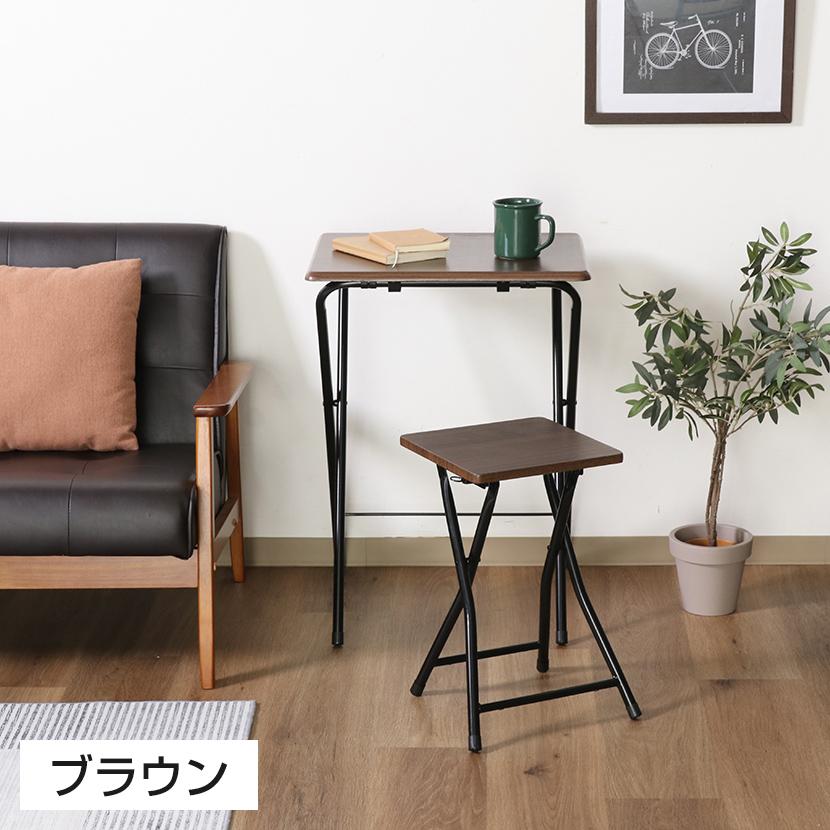 コンパクトテーブル チェアーセット ルーキー 省スペース 折りたたみ可能 軽量 簡単設置 | 不二貿易 | 07
