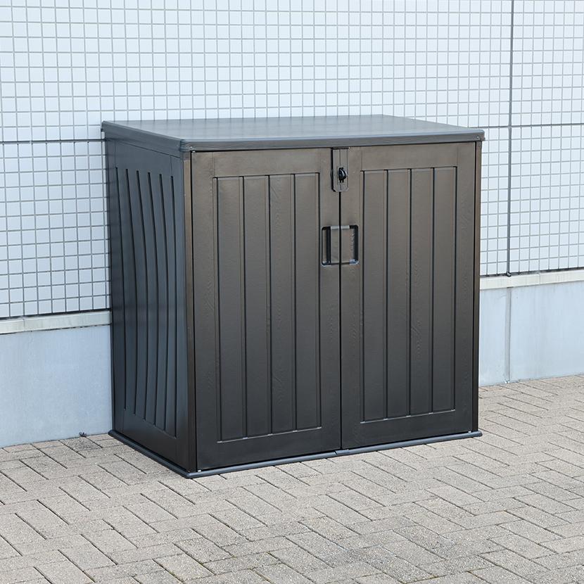 屋外収納ボックス 大容量 収容量:約755L 前面・上部フルオープンタイプ 外寸:幅1158×奥行710×高さ1125mm | 不二貿易 | 01