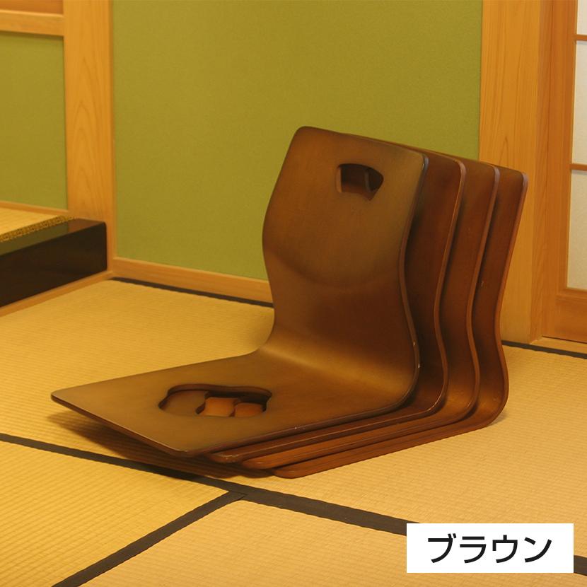 4脚セット 和座イス 業務用 飲食店 旅館 簡単 スタッキング可能 リーズナブル 幅395×奥行520×座面厚さ10mm | 不二貿易 | 04