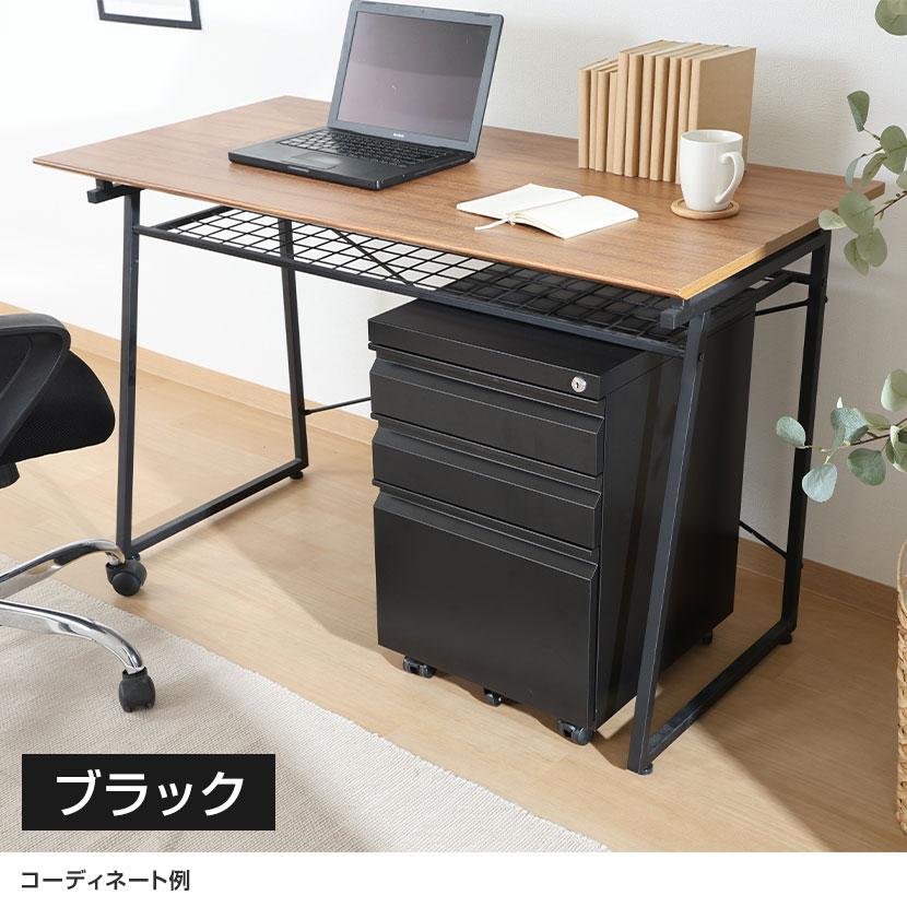 カプリス インキャビネット 3段 ベーシックスチールワゴン デスク下ワゴン シンプル フルオープン仕様 幅390×奥行440×高さ600mm | 不二貿易 | 04