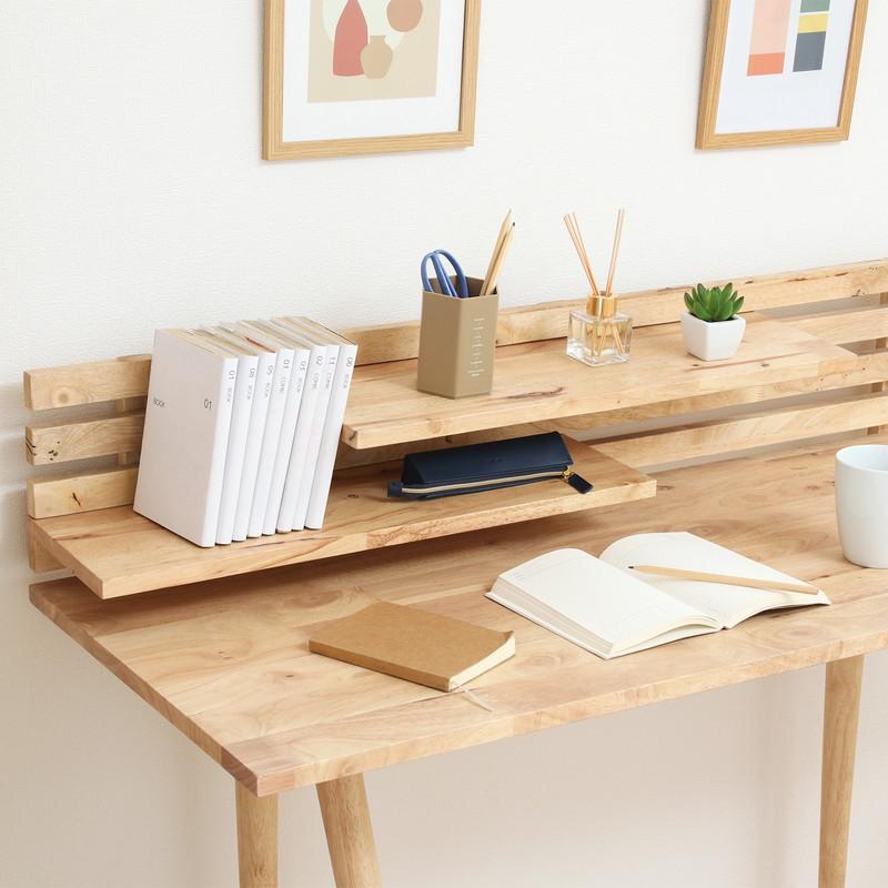 Natural Signature デスクセット ワークデスク+スツール+クッションセット 北欧デザイン 天然木 デスク : 幅1200×奥行475×高さ740mm スツール:490(座面高さ)mm | 不二貿易 | 05