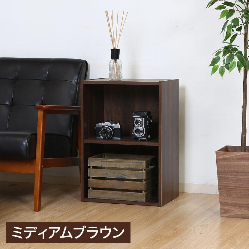 組立簡単カラーボックス 収納ボックス 工具不要 差込組立 2段 幅415×奥行290×高さ600mm | 不二貿易 | 02