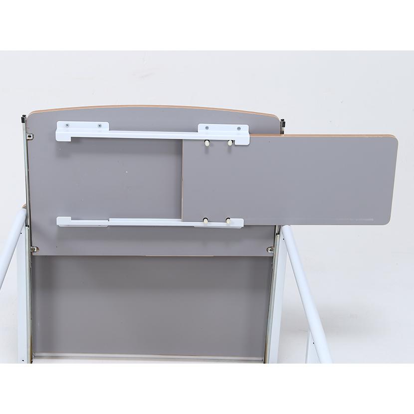 パソコンデスク オフィスデスク 机 上棚付き キーボードスライダー付き マウストレー付き コンパクトデスク スリムデスク 幅600×奥行480×高さ1220mm | 不二貿易 | 04