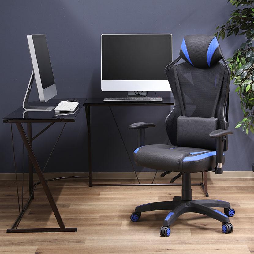 不二貿易 メッシュゲーミングチェア レイズ 在宅勤務 高い通気性