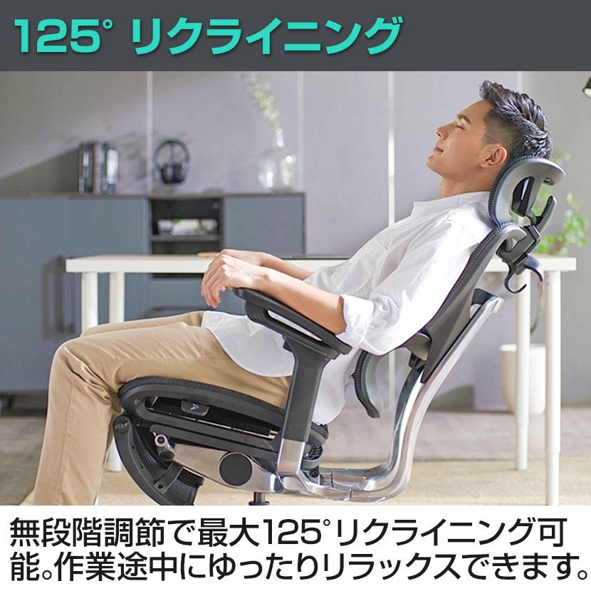 COFO Chair Premium 座面奥行調整 4Dアームレスト ヘッドレスト ジャケットハンガー ランバーサポート フットレスト コフォ プレミアム ワークチェア メッシュ｜officecom｜10