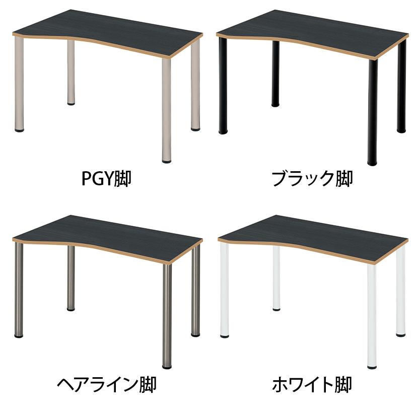 Garage(ガラージ) D3デスク 天板Iタイプ ブラック木目 アジャスター脚 オフィスデスク 在宅勤務 テレワーク 幅1000×奥行600×高さ715mmの画像