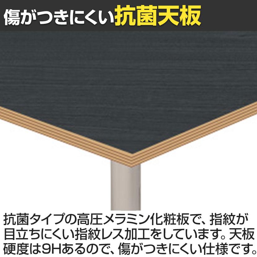 Garage(ガラージ) D3デスク 天板Iタイプ ブラック木目 アジャスター脚 オフィスデスク 在宅勤務 テレワーク 幅1000×奥行600×高さ715mmの画像