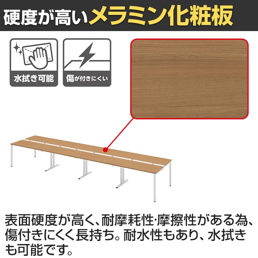 Garage マルチパーパステーブル フリーアドレスデスク ミーティングテーブル 会議用テーブル 配線収納付き 幅4800×奥行1200×高さ720mm MP-4812SS_9