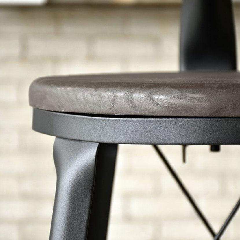 1281 HIGH CHAIR ハイチェア ダイニングチェア 収納付き カウンターチェア カフェチェア スチール脚 幅410×奥行440×高さ920(座面高さ680)mm |  | 17