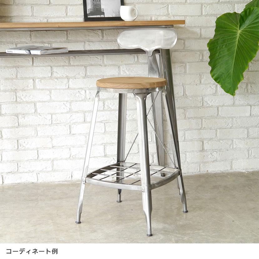 1281 HIGH CHAIR ハイチェア ダイニングチェア 収納付き カウンターチェア カフェチェア スチール脚 幅410×奥行440×高さ920(座面高さ680)mm |  | 06