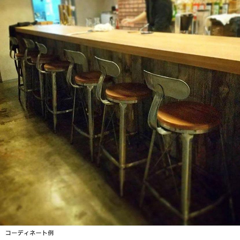 1281 HIGH CHAIR ハイチェア ダイニングチェア 収納付き カウンターチェア カフェチェア スチール脚 幅410×奥行440×高さ920(座面高さ680)mm |  | 07