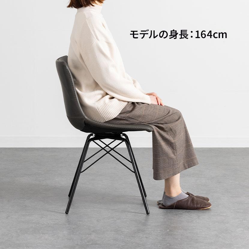 美容院用回転チェア 黒 合成皮革 ダイニングチェア 回転式 レザー調 肘なし 回転チェア 食卓椅子 合皮
