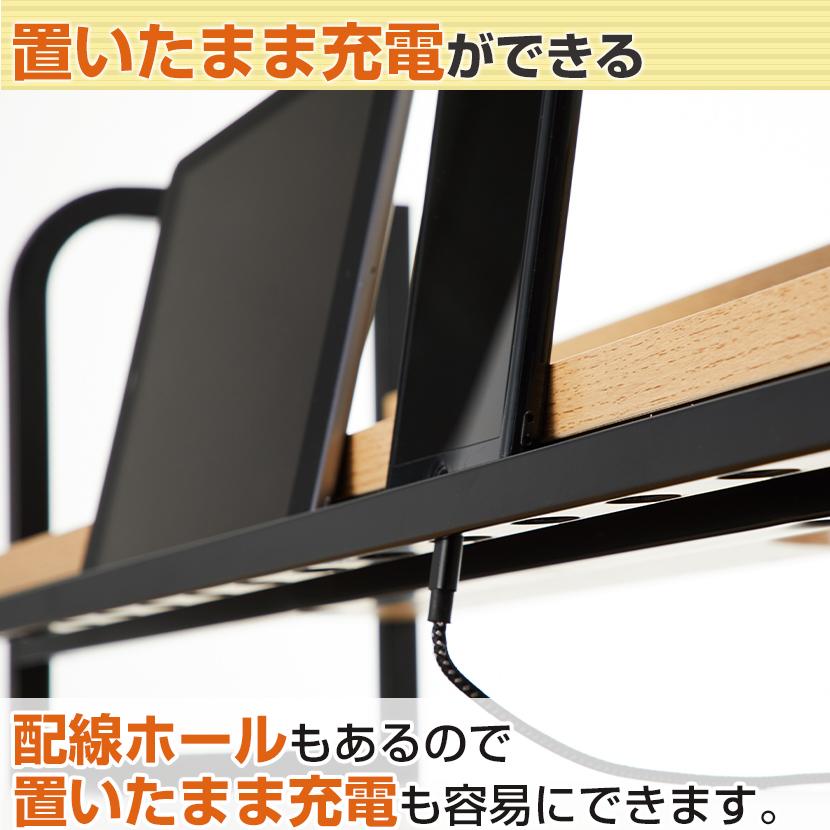 法人様限定 オフィスデスク メティオ 平机 幅1200mm + 机上ラック ロー セット 机 オフィス デスク ワークデスク 引き出し付き ホワイト×ホワイト販売終了の画像