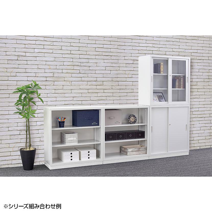マットブラック4/30入荷 スチール書庫 TSシリーズ スチール引戸書庫(浅型) 鍵付 引違い書庫浅型 幅1200 奥行400 高さ880 TS-43S スチールキャビネット 収納棚の画像