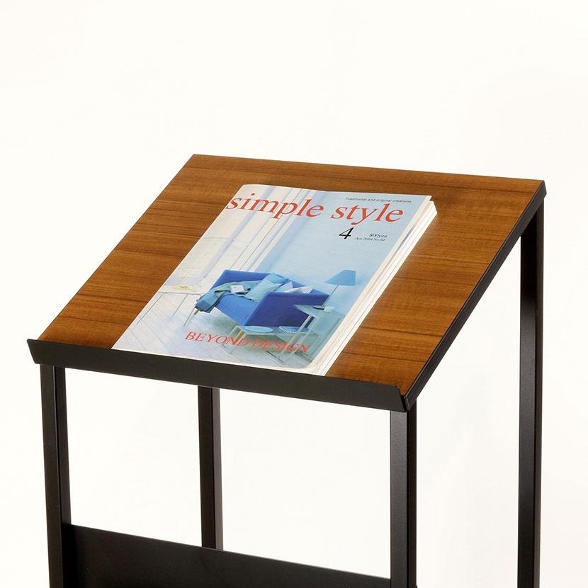 記載台/メニュースタンド 天板:木目調(ダークブラウン)収納付き 高さ1050mm |  | 01