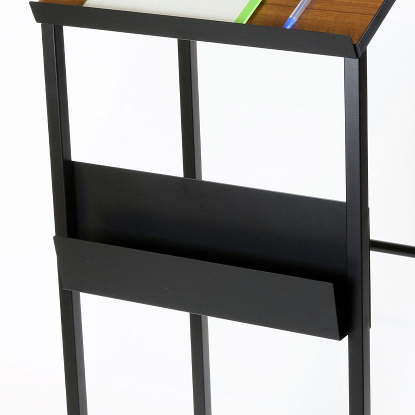 記載台/メニュースタンド 天板:木目調(ダークブラウン)収納付き 高さ1050mm |  | 03