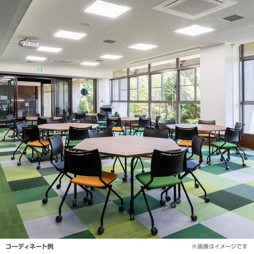 3脚セット 業務用 ネスティングチェア ミーティングチェア 会議用チェア 会議椅子 会議室 椅子 スタッキング可能 60mm大型キャスター採用 移動スムース | アイリスチトセ | 02