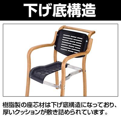 テンダーHG 4脚セット 介護施設 耐アルコール・耐次亜塩素酸 抗菌 難燃レザー スタッキング可 幅500×奥行630×座面高さ420mmの画像