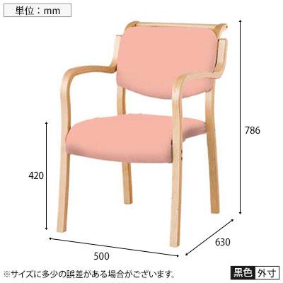 テンダーHG 4脚セット 介護施設 耐アルコール・耐次亜塩素酸 抗菌 難燃レザー スタッキング可 幅500×奥行630×座面高さ420mmの画像