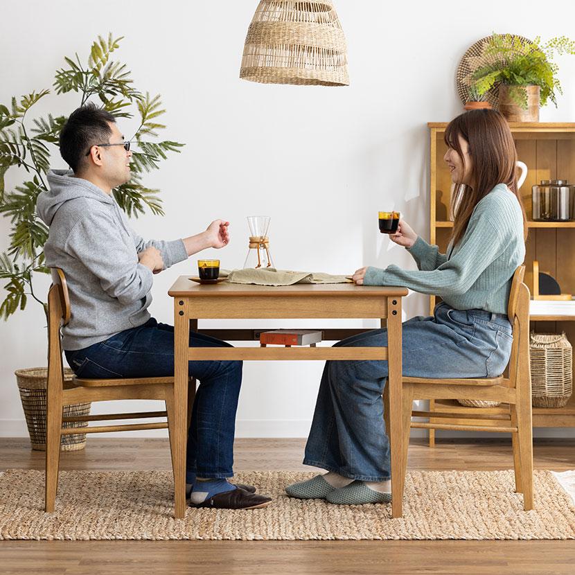 ICHIBA（市場） 2人用 ダイニングセット 3点 テーブル＋チェア2脚 食卓 