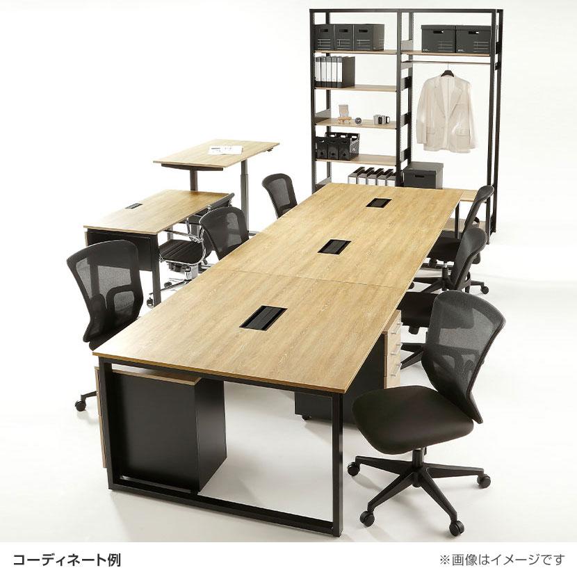 追加/増設用 ABW 会議テーブル 増連セット フリーアドレス 選べる天板×選べるスチール脚 左右オープンケーブルホール付属 幅1200×奥行1400×高さ720mm |  | 05