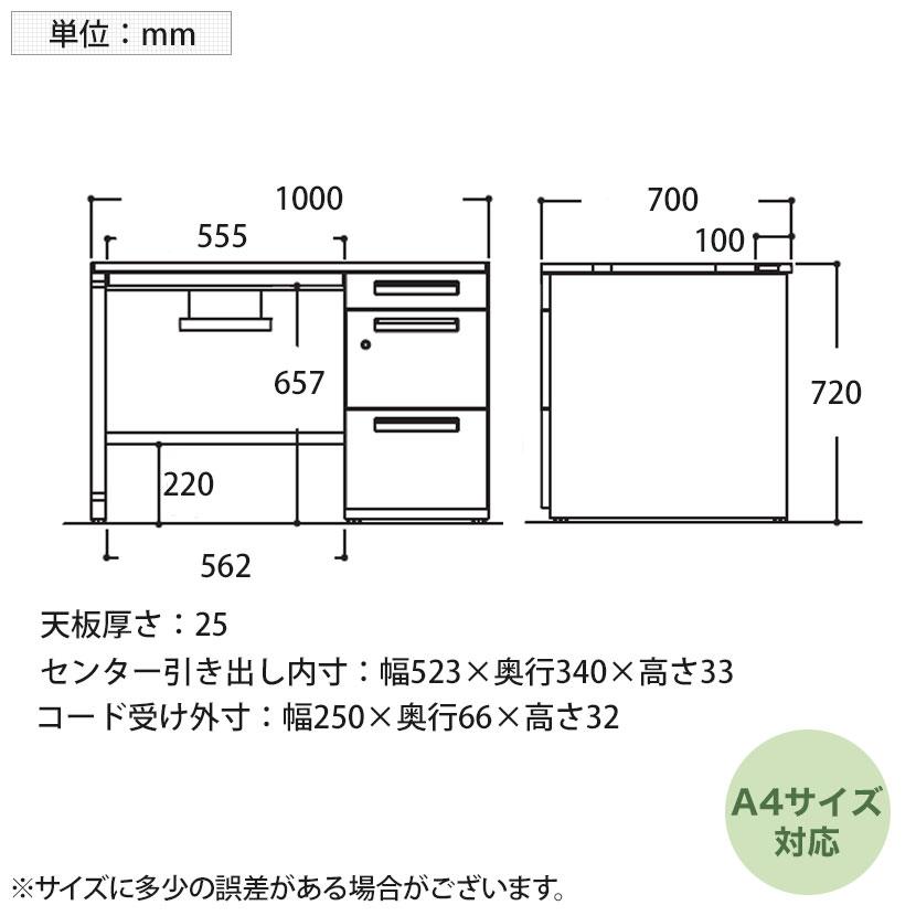 イナバ DUENA デュエナK ケースウェイカバー オフィスデスク スチール 