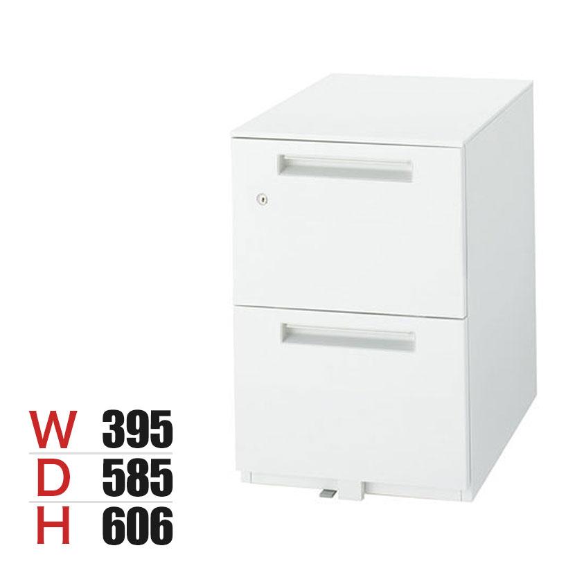 出品予定品 イナバ デスクワゴン 2段タイプ A4収納 鍵付き 国産 ワゴンA4-2-606CK