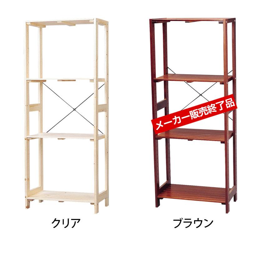 木製ラック シンプルデザイン 簡単組立 コーディネート自在 幅585×奥行350×高さ1470mmの画像