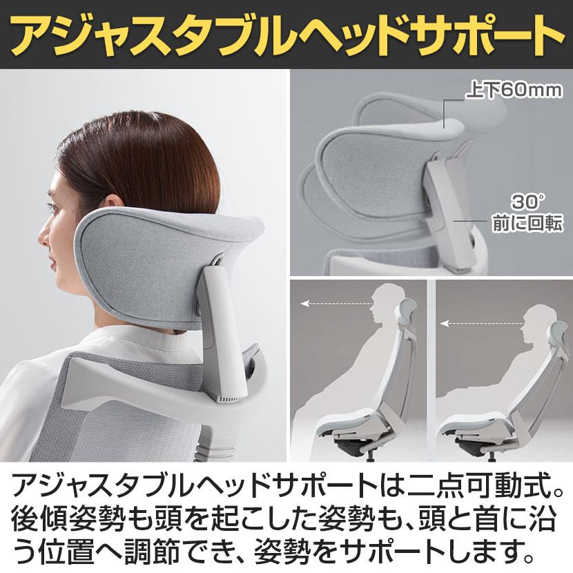 ITOKI オフィスチェア アクト2 PVC ヘッドレスト 樹脂脚 アジャスタブル肘 ランバーサポート ウレタンキャスター ハンガー付き 再生ポリエステル T1 | イトーキ | 05
