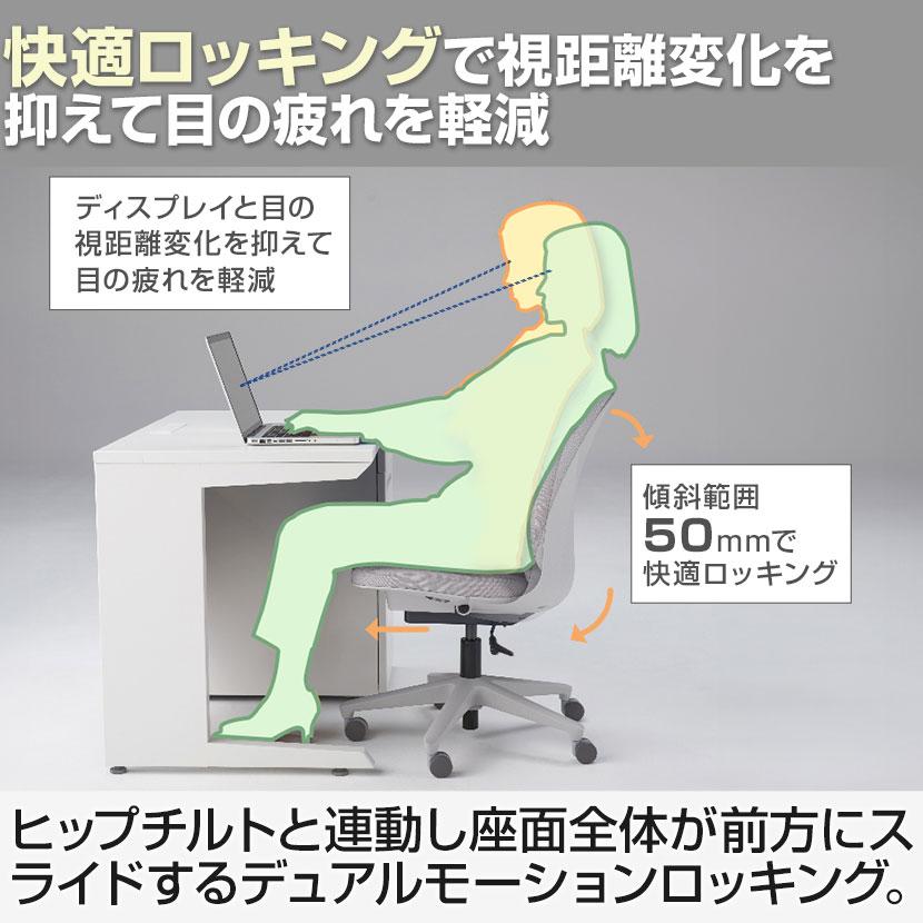 ITOKI(イトーキ) オフィスチェア トルテUチェア ハイバック 肘なし ビニールレザー ロッキング 事務椅子 KJ-310DLの画像