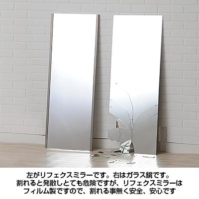割れない鏡 リフェクスミラー ジャンボ姿見 幅800×厚さ21.5×高さ1500mm