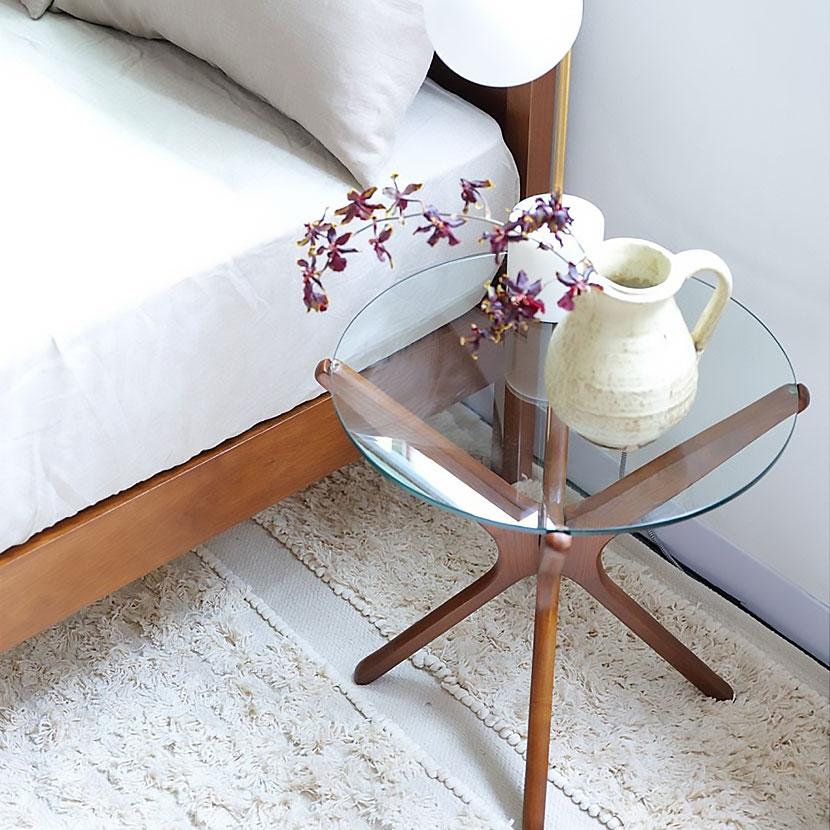 ミヤコ商事 カフェテーブル 丸テーブル おしゃれ ガラス天板 ACME