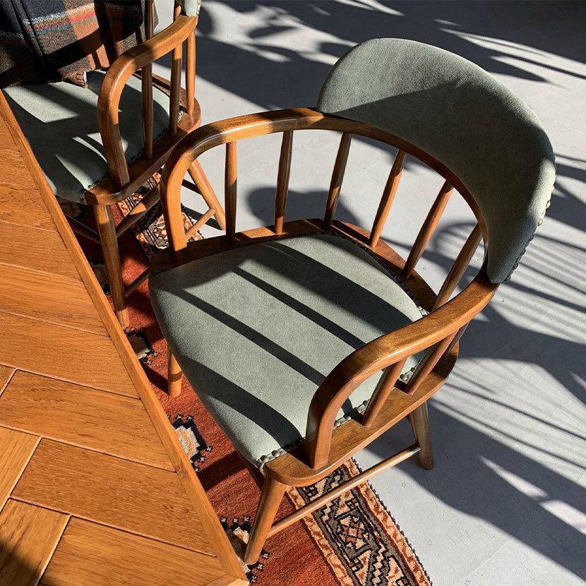 ミヤコ商事 ACME Furniture ファブリック カーキ オーク アームチェア