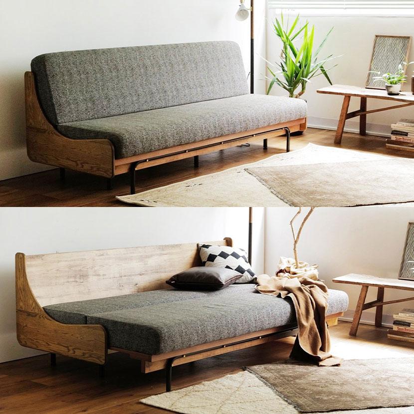 journal standard Furniture HABITAT SOFA BED ハビタ ソファベッド グレー 幅2000×奥行810