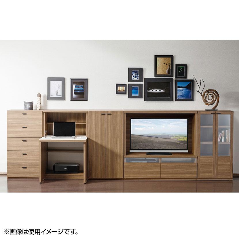フナモコ システム収納 リビングシェルフ 板扉 幅743×奥行387×高さ1138mmの画像