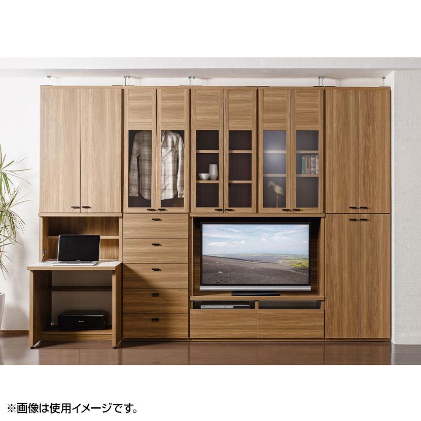 フナモコ システム収納 リビングシェルフ 板扉 幅743×奥行387×高さ1138mmの画像