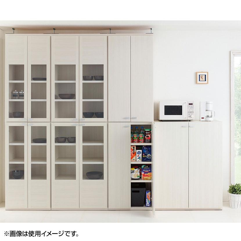 フナモコ システム収納 リビングシェルフ 板扉 幅743×奥行387×高さ1138mmの画像