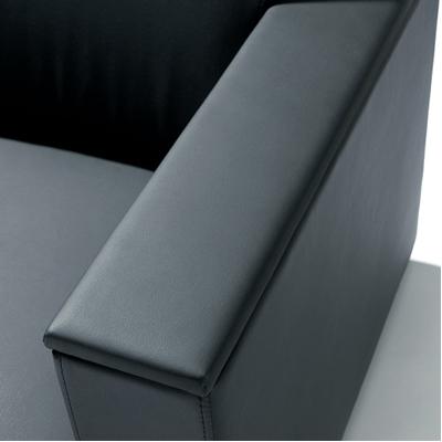 【値下げ中】 応接ソファ PVCレザー肘 3人掛け ブラック /PL-GOS-03L 【1220892787】(43838円)