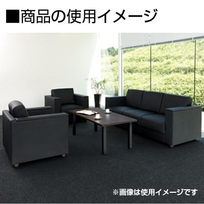 【値下げ中】 応接ソファ PVCレザー肘 3人掛け ブラック /PL-GOS-03L 【1220892787】(43838円)