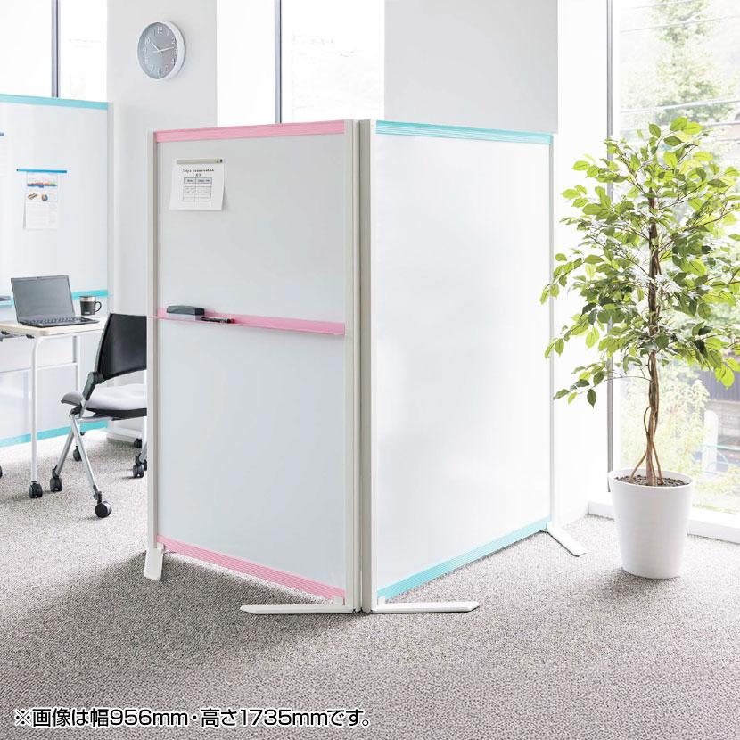 パーテーション　ホワイト　高さ120x幅70cmを2枚　ジョイントの柱付　美品 JOINTEX（ジョインテックス） プラス WB衝立 ローパーティション